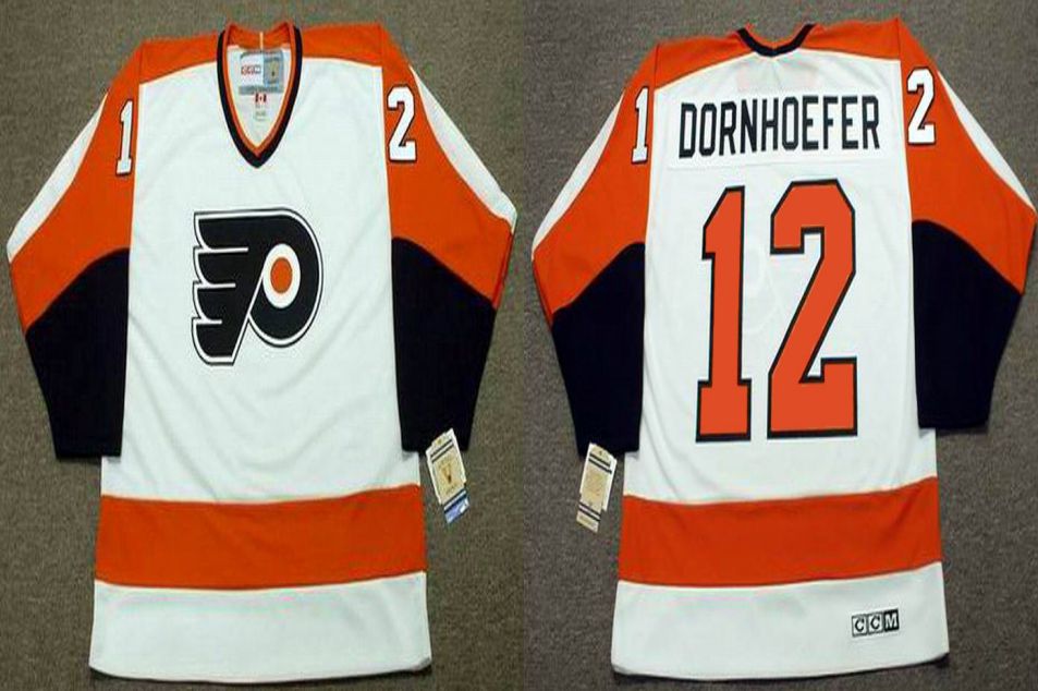 2019 Men Philadelphia Flyers 12 Dornhoefer White CCM NHL jerseys